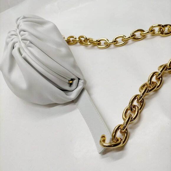 Bottega Veneta Shoulder Bag White Leather 750-071725